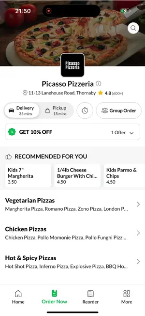 Picasso Pizzeria Thornaby screenshot 2