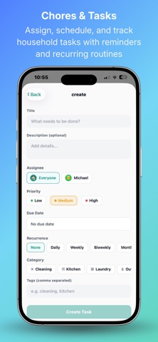 HomeHub Organiser screenshot