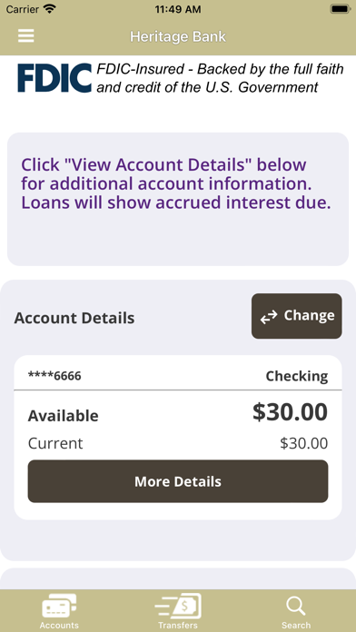 Heritage Bank Topeka KS Screenshot