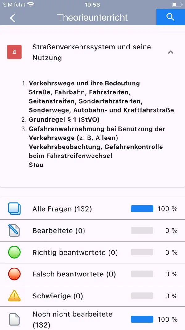 Fahrschule.de 2026 iPhone App Screenshot 10 – Bildung