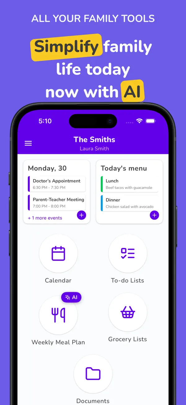 Screenshot #1 pour Family organizer: Sweet Family