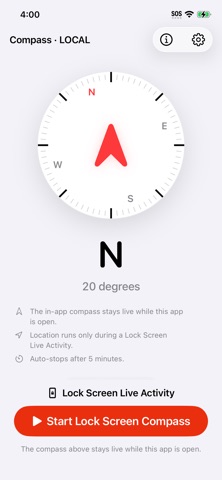 Lock Screen Compass Screenshot 1 of 2