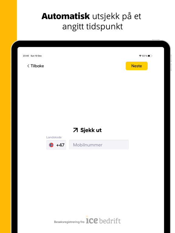 Screenshot #6 pour ice Besøksregistrering