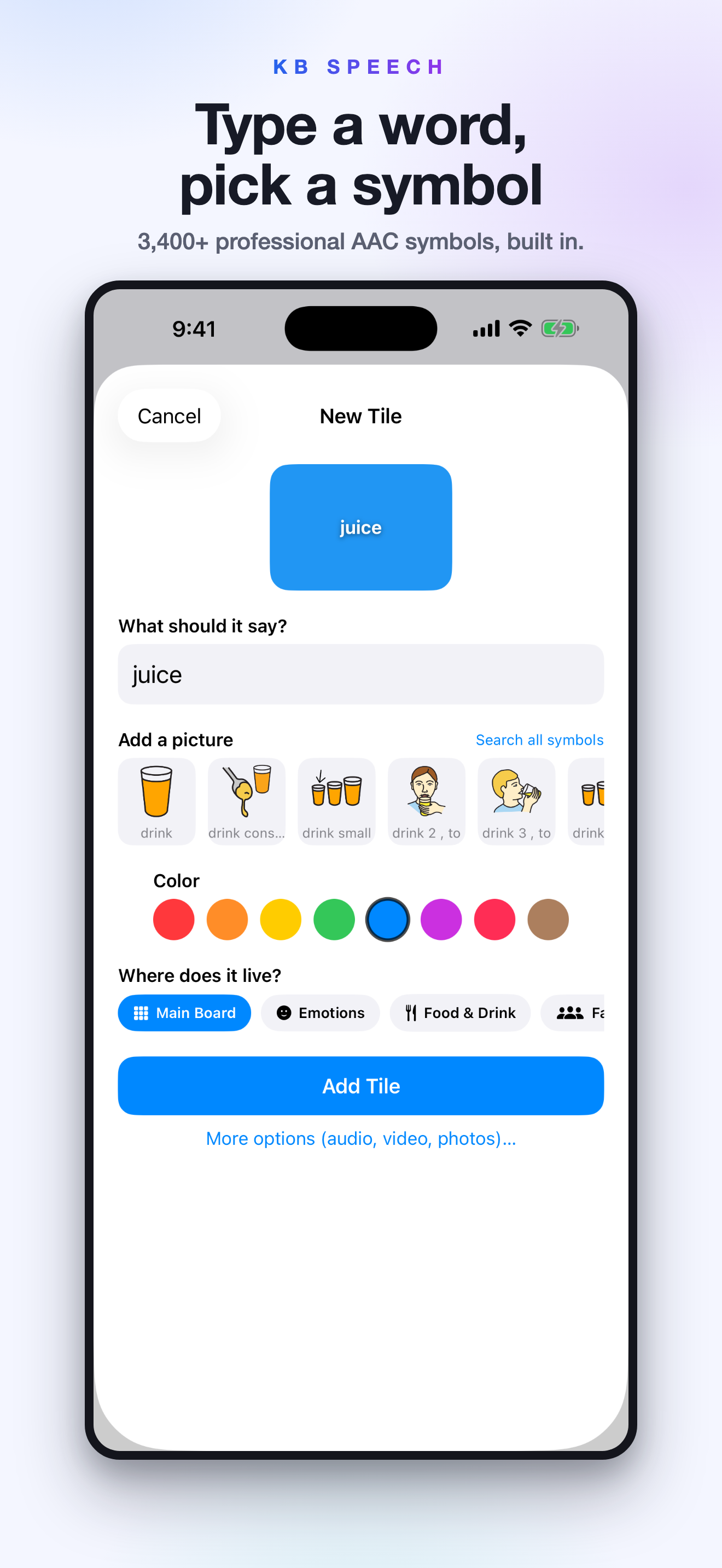 KB Speech Professional AAC screenshot 3