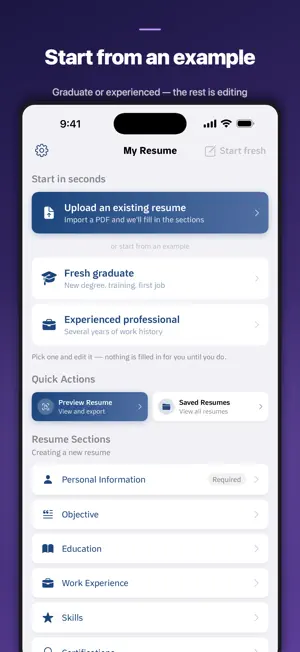 QuickCV screenshot 2