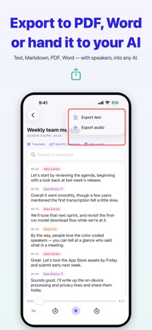 Murmur Recorder: Voice to Text iPhone screenshot