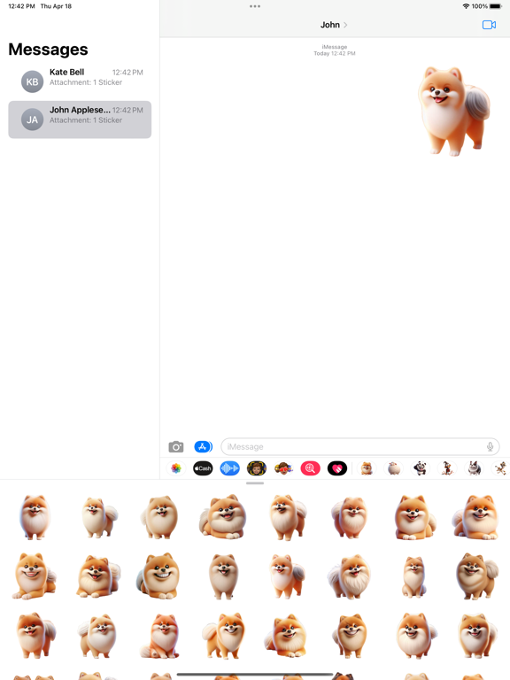 Screenshot #4 pour Happy Pomeranian Stickers