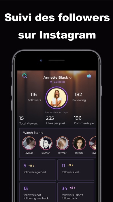 Screenshot #1 pour Reports +for Followers Tracker