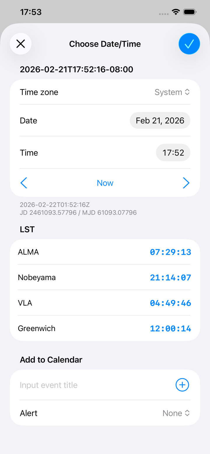 LSTclock: sidereal time clock screenshot 4
