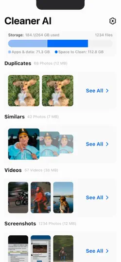 Screenshot von Bilder Reinigen & AI Aufräumen auf dem iPhone 4