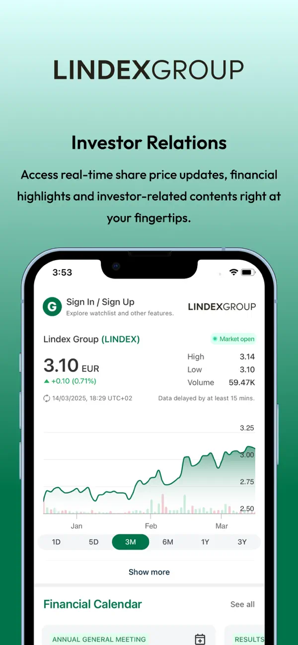 Screenshot #1 pour Lindex Group Investor Relation