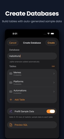 Tablewright: SQLite Editor Screenshot 6 of 8