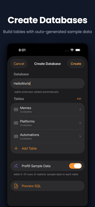 Tablewright: SQLite Editor Screenshot 6 of 8