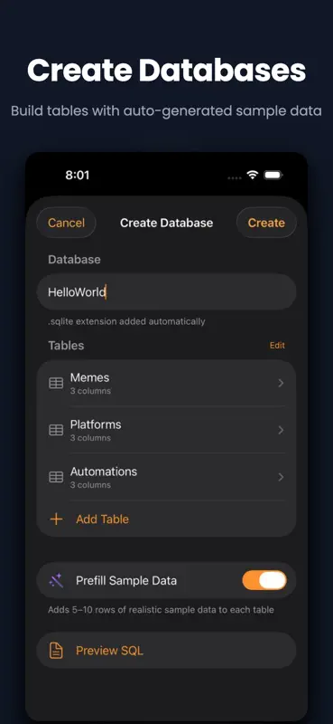 Tablewright: SQLite Editor screenshot 6 of 8