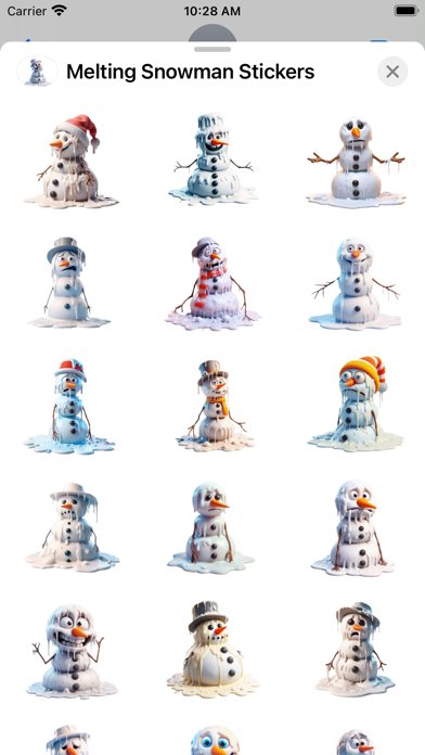 Screenshot #1 pour Melting Snowman Stickers