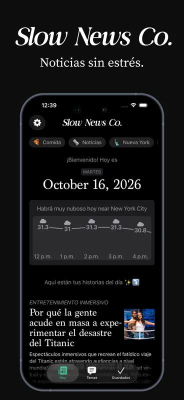 Slow News Co: Noticias, Temas screenshot 1 of 5