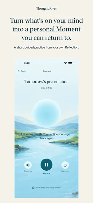 Thought River - Mindfulness screenshot 1