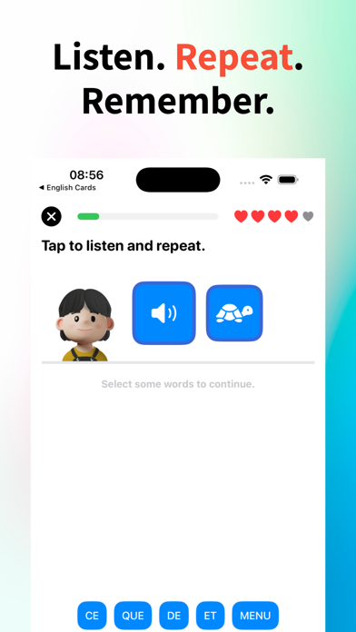 Flashcards - Learn French iPhone screenshot 5 - Education app