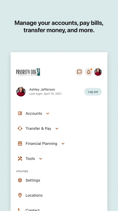 Priority One Credit Union Screenshot