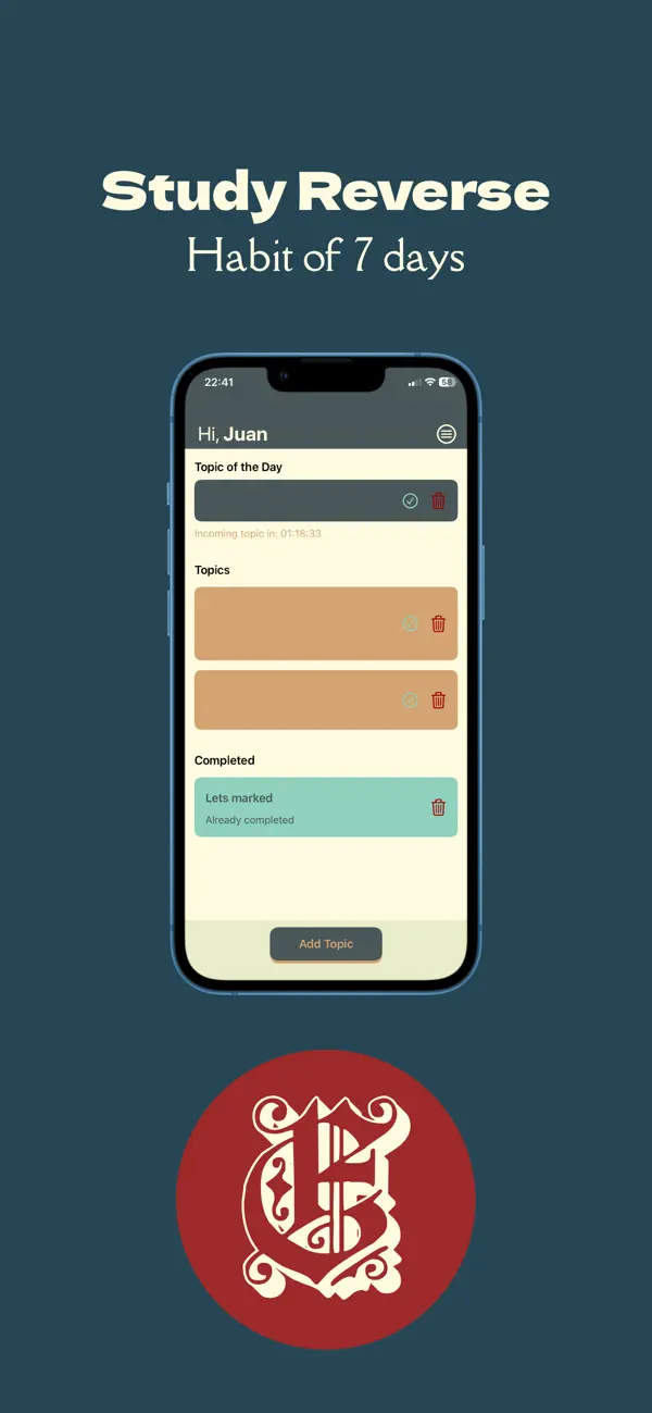 #1. Study Reverse (iOS) โดย: JHON FREDDY GUERRERO SANTOS