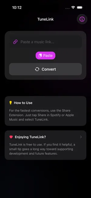 TuneLink - Convert Music Links screenshot 2