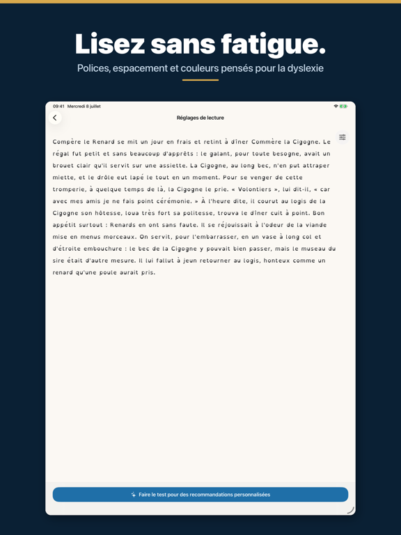 Screenshot #5 pour Dyslexia reading settings lab