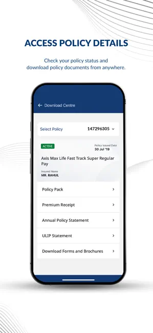 Axis Max Life Insurance iPhone screenshot 3