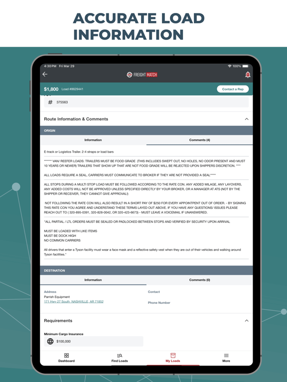 ATS FreightMatch iPad screenshot 7 - Business app