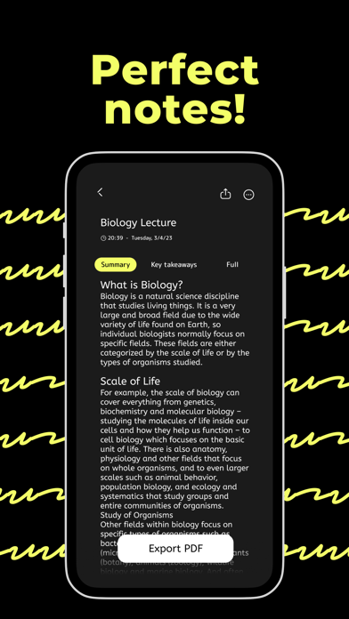 LectureNotes AI: Voice to Text Screenshot