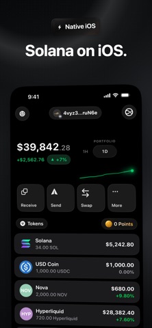 NOVA - Solana Wallet iPhone screenshot
