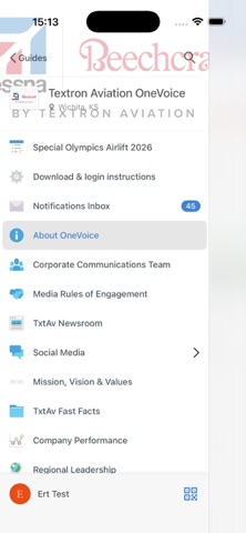 Textron Aviation OneVoice screenshot