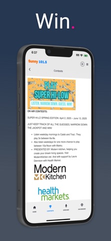 Sunny 101.5 WNSN screenshot