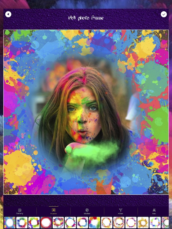 Screenshot #5 pour Holi Festival Colorful Frames