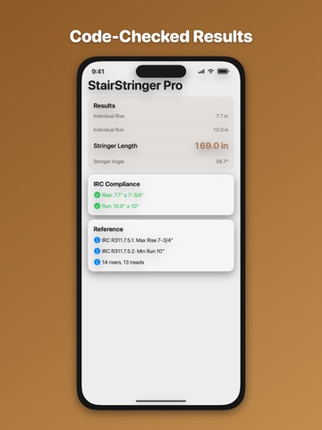 Stair Calculator: Stringer iPad screenshot