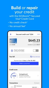 GO2bank: Mobile banking screenshot