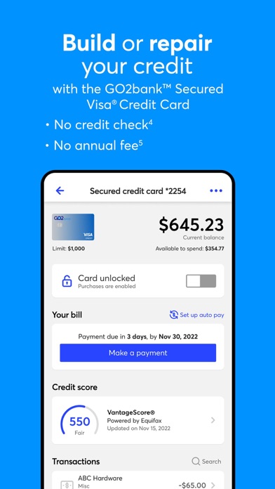 Screenshot 4 of GO2bank: Mobile banking App