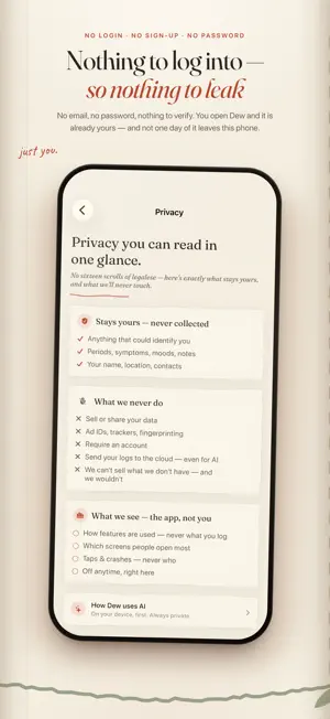 Dew: Private Period Tracker screenshot 2