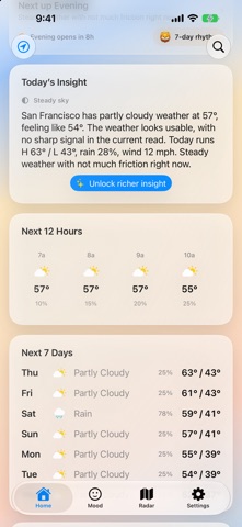 Aura Sky Weather iPhone screenshot