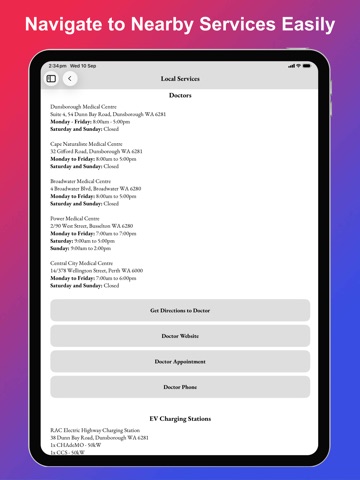 Hinfo iPad screenshot