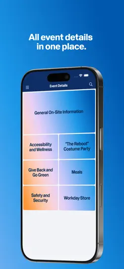 Captura de pantalla de Workday Events en iPhone 4