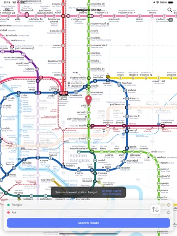 Bangkok Metro Navigation Map iPad screenshot