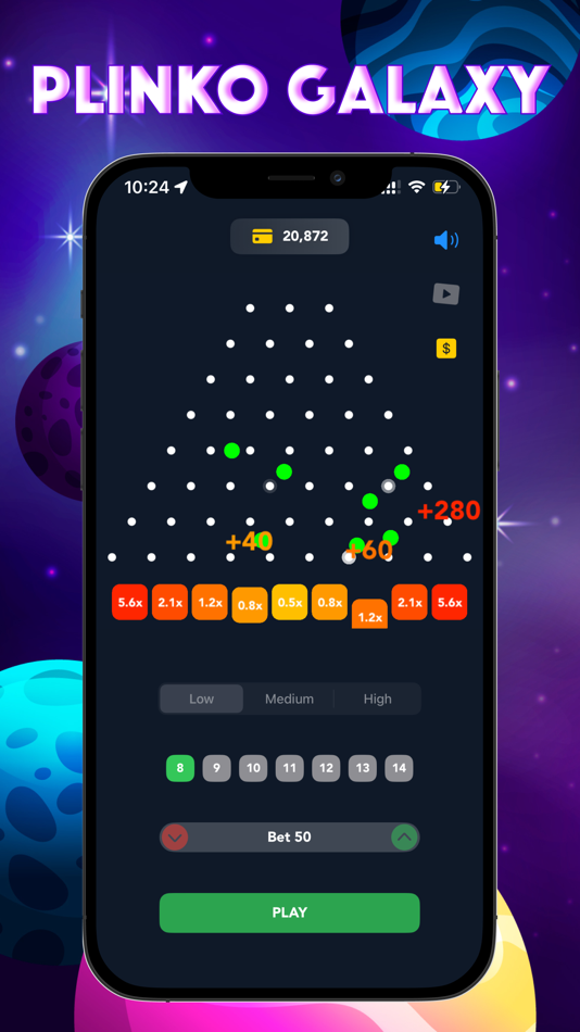#1. Plinko Galaxy - Casino Game (iOS) 来自: YODA CO.,LTD