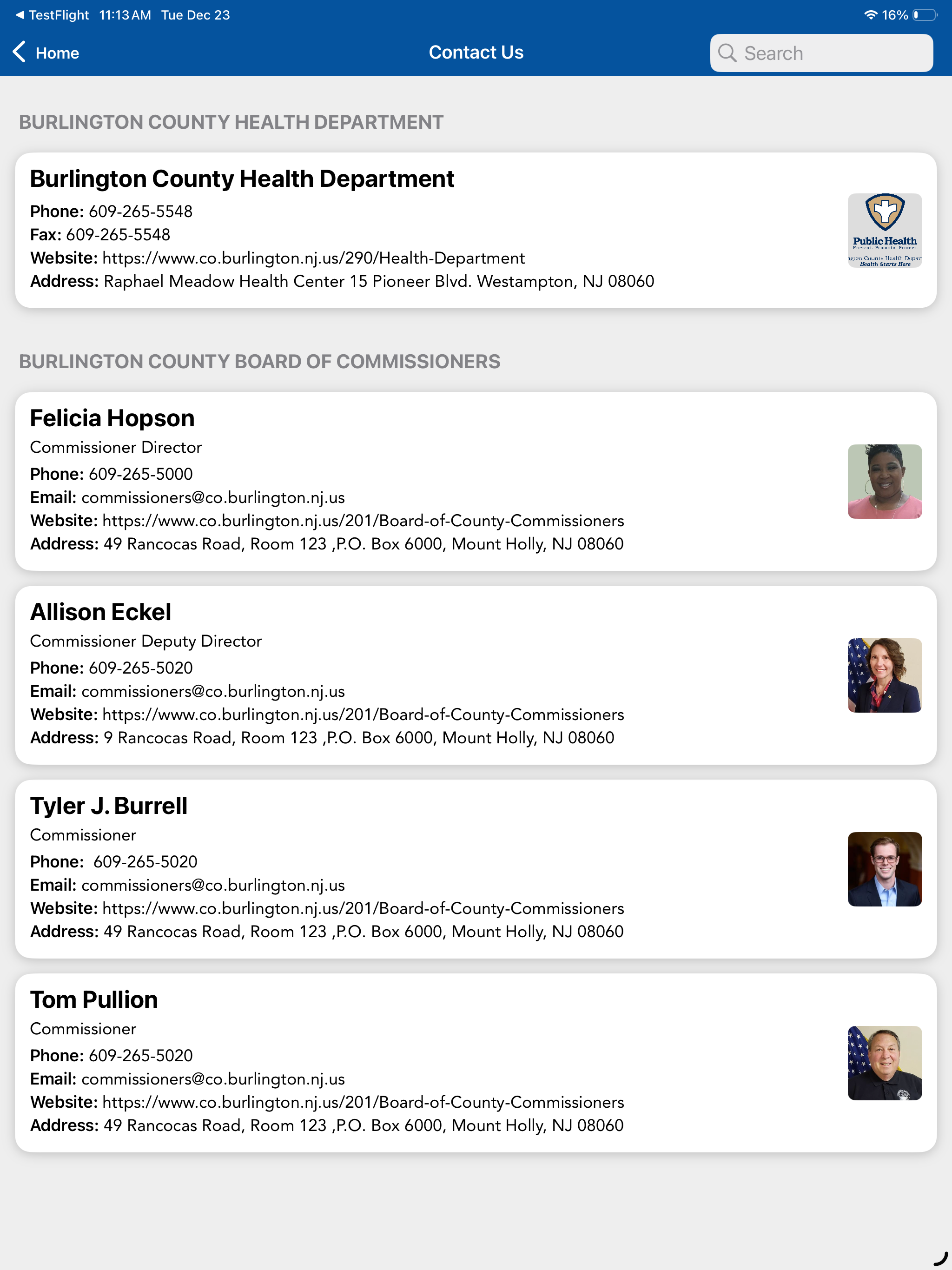 Burlington County Health