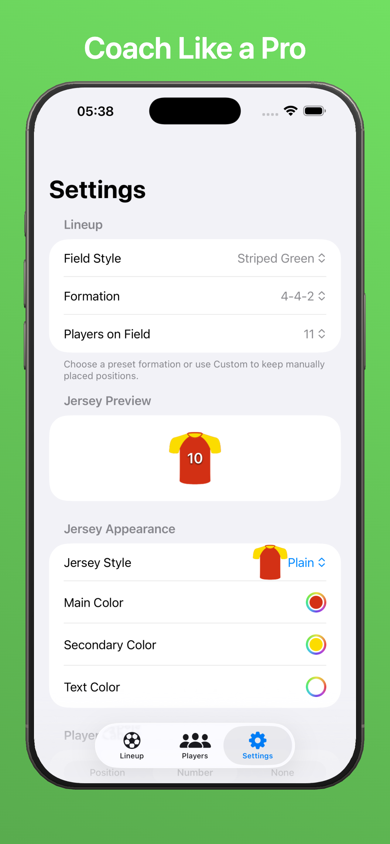 Lineup Builder: Soccer Tactics screenshot 3