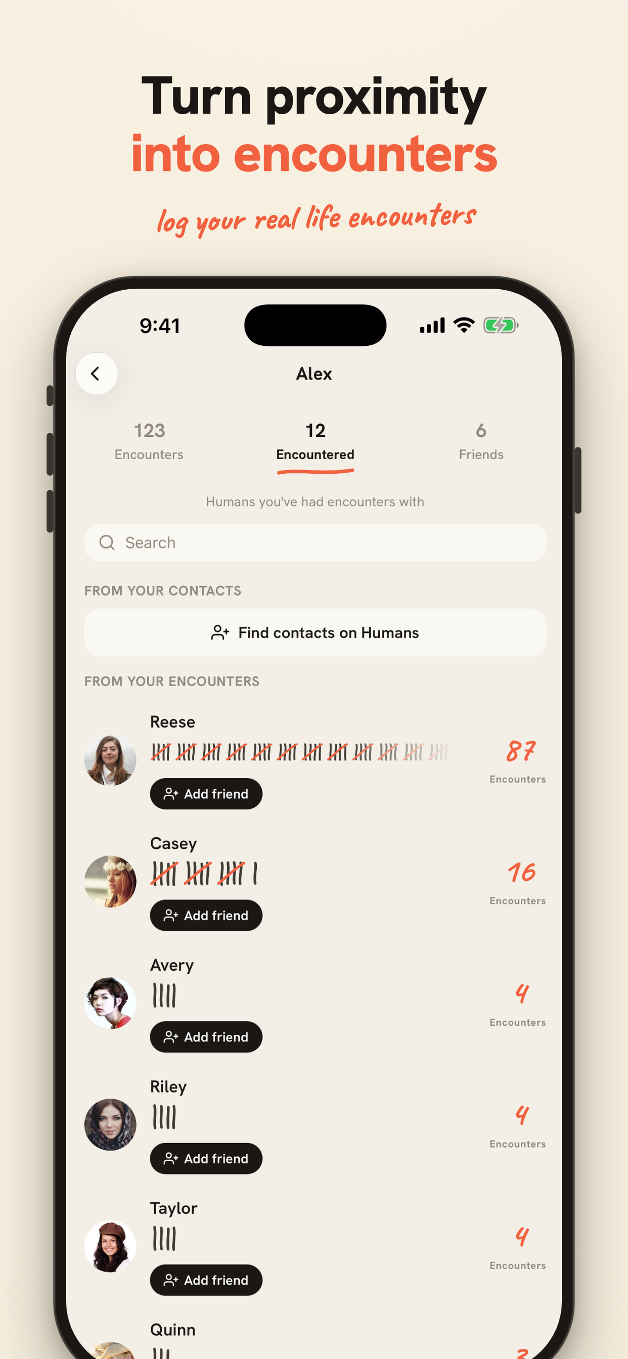 humans: IRL network screenshot 3