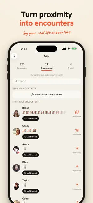humans: IRL network screenshot 3