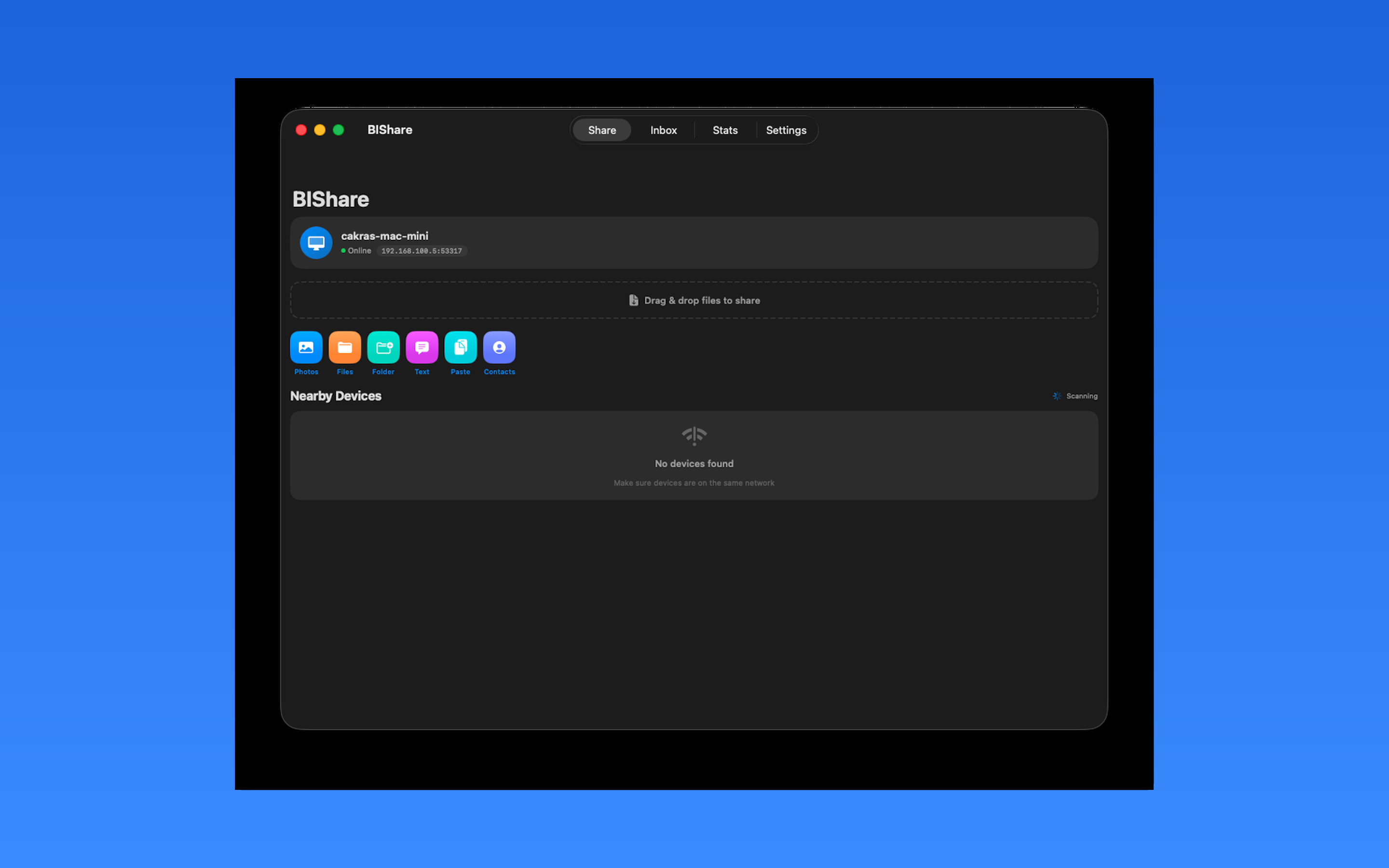 BIShare: File Transfer