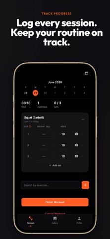 WaveLift: Workout Log & Video Screenshot 2 of 5