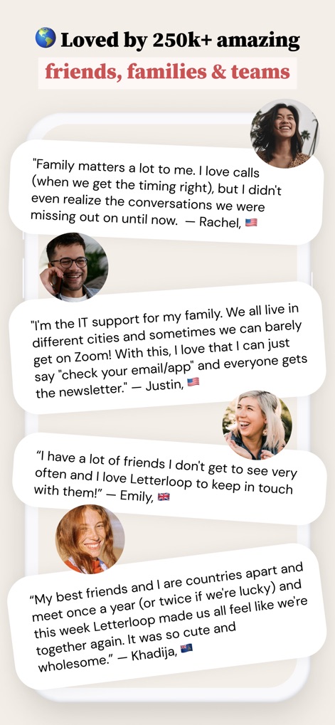 Letterloop: Group Newsletters - letterloop-user-testimonials