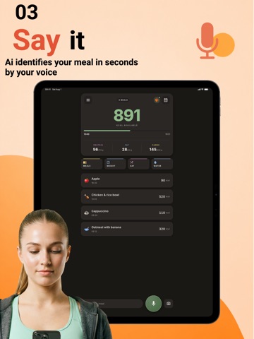 Talk2Fit: AI Calorie Tracker iPad screenshot